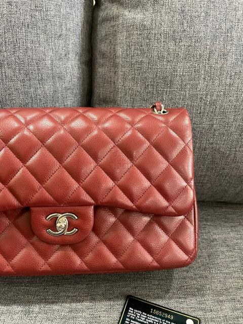 Sell Chanel Classic Jumbo Double Flap In Dark Rouge Caviar